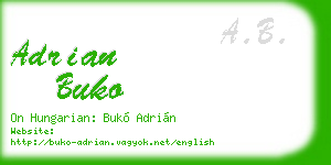adrian buko business card