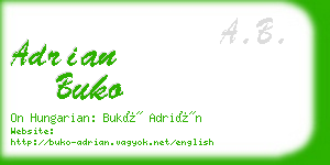 adrian buko business card